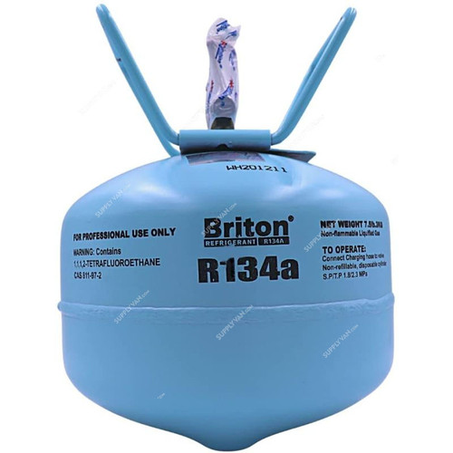 Briton Refrigerant Gas, BR-R134A, 3 Kg, Light Blue