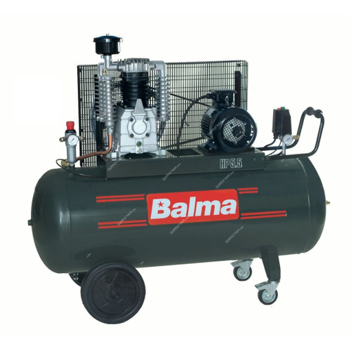 Balma Air Compressor, BAL-B26-150CM2, Single Phase, 2 HP, 10 Bar, 150 Ltrs