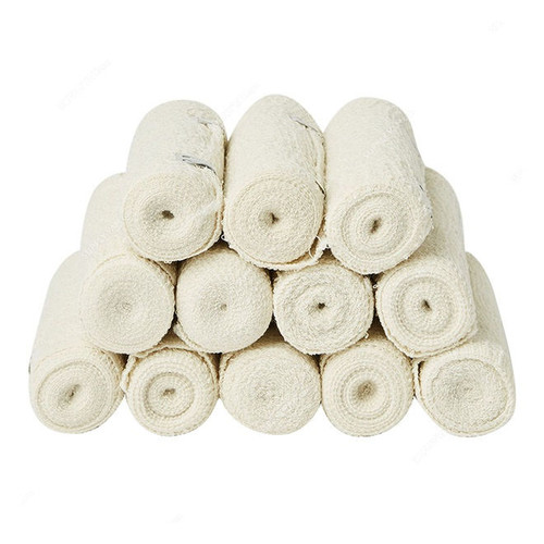 3W Crepe Bandage, NO-44, 7.5CM Length x 4.5CM Width, White, 12 Roll/Pack