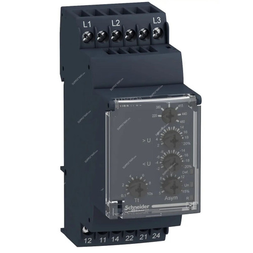 Schneider Electric Multifunction Phase Control Relay, RM35TF30, 194-528VAC, 5A, 35MM Width