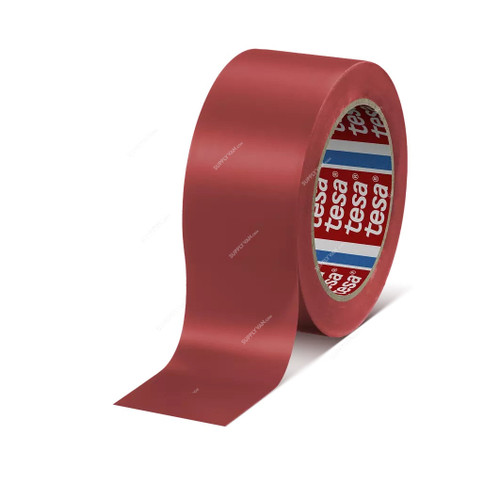 Tesa Floor Marking Tape, 60760, 50MM Width x 33 Mtrs Length, Red