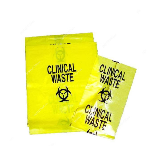 Infectious Linen High Density Isolation Medical Waste Bag, YWB-01, 50 x 60CM, Yellow, 30 Pcs/Pack