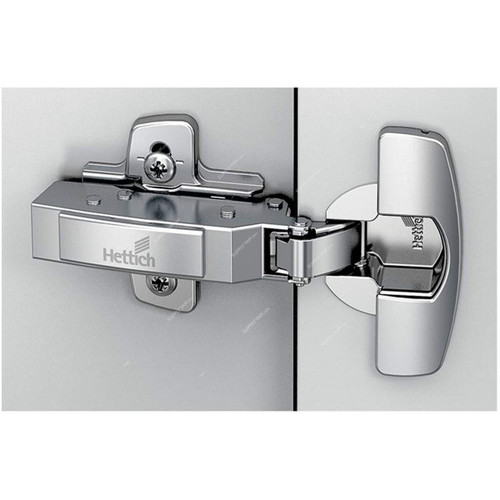 Hettich Hydraulic Door Hinge, Sensys 8631i, 90 Deg, Nickel Plated Steel, Silver