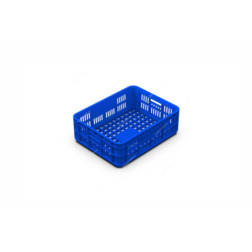 Palletco Bakery Crate, 10261, HDPE/Polypropylene, 50 Ltrs, Dark Blue