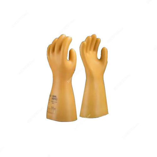 DPL Linepro Electrical Gloves, Natural Rubber, Class 00, Size9, 280MM Length, Beige