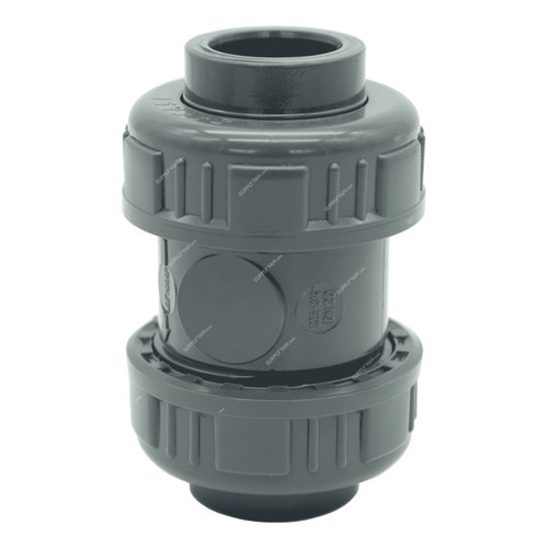 Effast BSPP Threaded Foot Valve, CERHVE063G, HV Series, PVC-U, 2 Inch