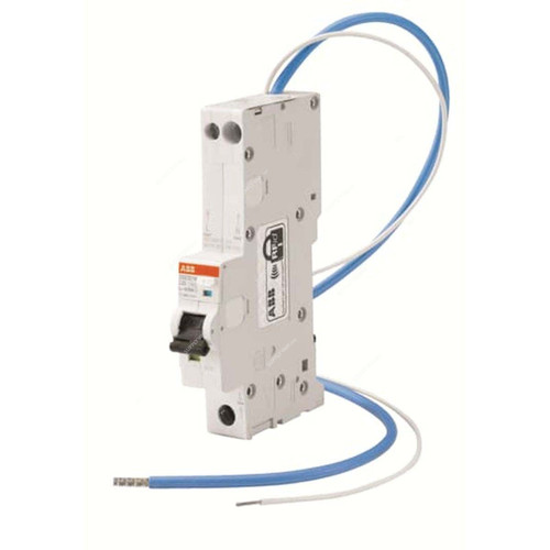 ABB Residual Current Circuit Breaker With Overcurrent Protection, DSE201-M-C20-AC100-N-Blue, Curve Type C, 1 + N, 10kA, 20A