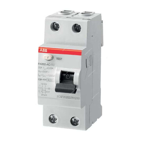 ABB Residual Current Circuit Breaker, FH202-AC-40-0-3, 2 Pole, 300mA, 40A