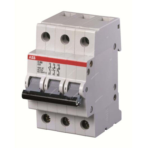 ABB Switch Disconnector, E203-80R, 3 Pole, 80A