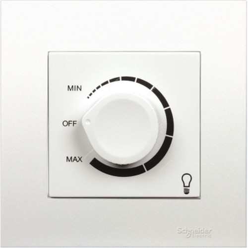 Schneider Electric Light Dimmer Switch, KB31RD400, Vivace, 1 Gang, 220-240VAC, White