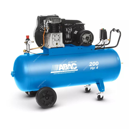 Abac Air Compressor, PRO-A39B-5-200P, 3.7 kW, 5 HP, 200 Ltrs, Petrol, 10 Bar