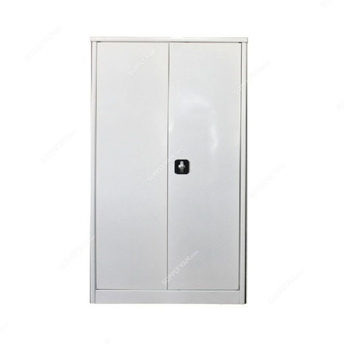 Rigid Swing Door Office Cupboard, RGD-21, MS Steel, 4 Compartment, 1830MM Height x 914MM Width, Grey