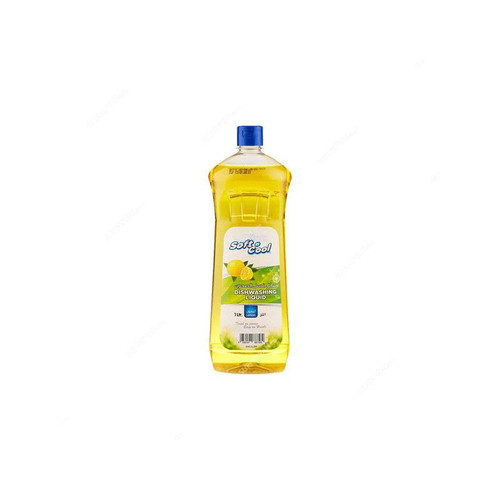 Soft n Cool Dishwashing Liquid, Lemon, 1 Ltr, 12 Pcs/Pack