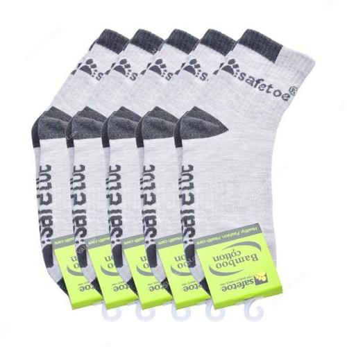 Safetoe Socks For Safety Shoes, S506140722, Bamboo Cotton, Size46, Grey