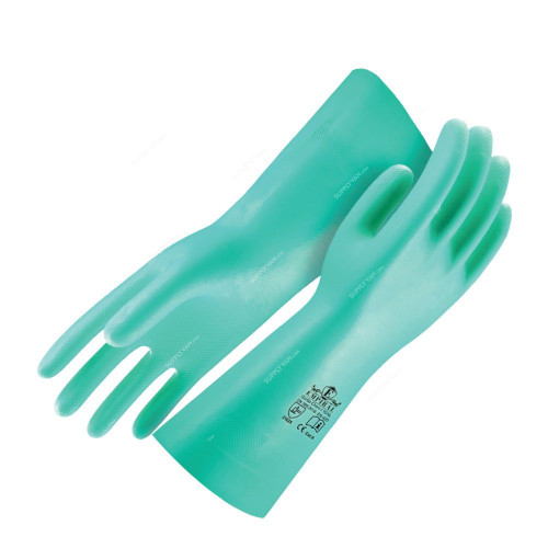 Empiral Nitrile Coated Gloves, Gorilla Chem I, Nitrile, L, Green