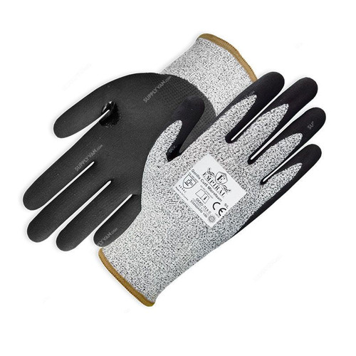 Empiral Cut-Resistant Gloves, Gorilla Cut 5 Microfoam SL, Microfoam, M, Grey/Black
