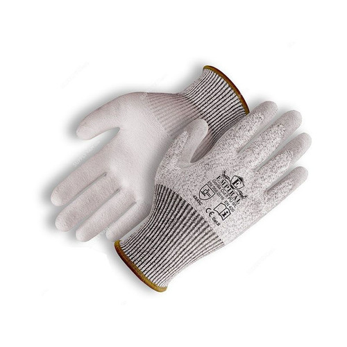 Empiral Cut-Resistant Gloves, Gorilla Cut 5 PU SL, Polyurethane, L, Grey/Black