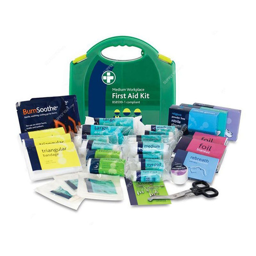 Reliance Medical Medium Workplace First Aid Kit, FA-343, Green, 126 Pcs/Kit