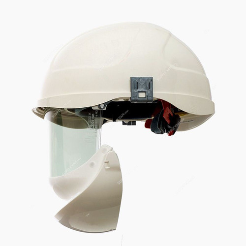 BSD HRC 2 Helmet With Integrated Face Shield, ErgoSIntec Plus, Polycarbonate, 14.0 Cal/SQ.CM, Class E, Universal, White