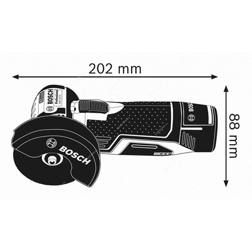 Bosch Professional Cordless Angle Grinder, GWS-12V-76, 12V, 76MM Disc Dia Bosch Professional Cordless Angle Grinder, GWS-12V-76, 12V, 76MM Disc Dia