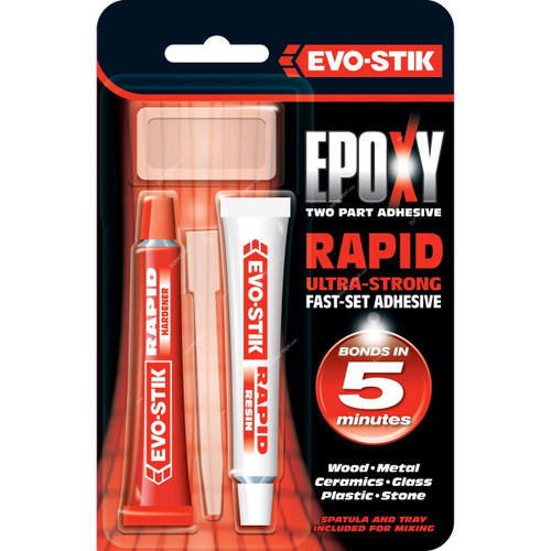 Evo-Stik Epoxy Rapid Two Part Adhesive, 30613667, 15ML, 2 Pcs/Set