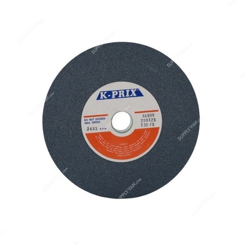 K-Prix Bench Grinder Wheel, G46, 200MM Disc Dia x 25MM Bore Dia, 31.75MM Thk