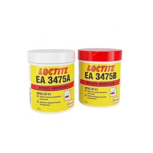 Loctite A1 Metal Epoxy Adhesive Set, 3475, 500GM, 2 Pcs/Set