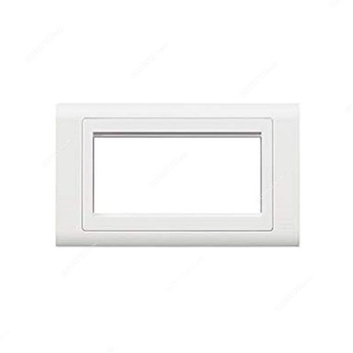 Mk 4 Module Euro Front Plate, MV184WHI, Essential, Polycarbonate, 1 Gang, 100 x 50MM, White