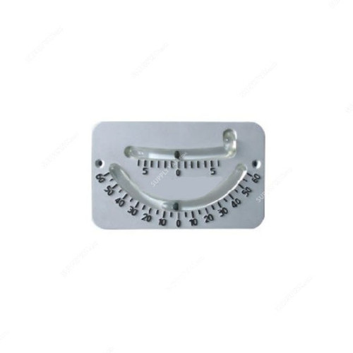 Moeller Double Tube Type Clinometer With Bubble, 6 Inch Length x 3.75 Inch Height, -60 to 60 Degree