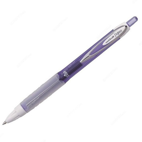 Uni-Ball Retractable Gel Ink Pen, UMN207F-VT, Signo Fancy, 0.7MM Tip, Violet, 12 Pcs/Pack