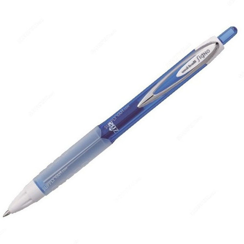 Uni-Ball Retractable Gel Ink Pen, UMN207F-BE, Signo Fancy, 0.7MM Tip, Blue, 12 Pcs/Pack