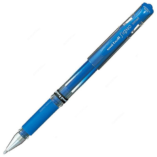 Uni-Ball Gel Ink Pen, UM153M-BE, Signo Broad, 1.0MM Tip, Metallic Blue, 12 Pcs/Pack