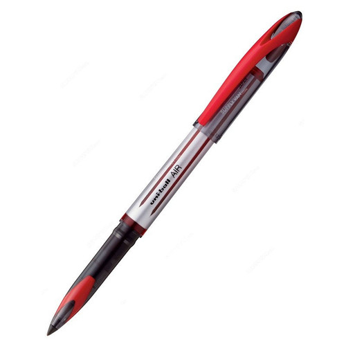 Uni-Ball Ball Point Pen, UBA188L-RD, Air, 0.7MM Tip, Red, 12 Pcs/Pack
