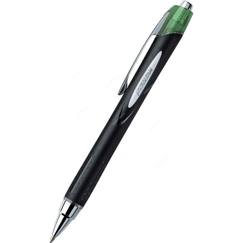 Uni-Ball Style Retractable Ball Point Pen, SXN210-GN, Jetstream, 1.0MM Tip, Green, 12 Pcs/Pack