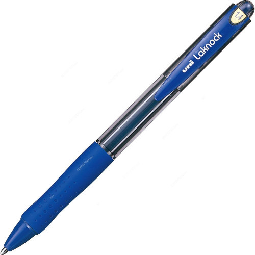 Uni-Ball Ball Point Pen, SN100B-BE, Laknock, 1.4MM Tip, Blue, 12 Pcs/Pack
