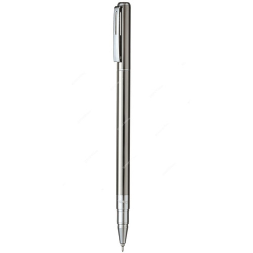 Pentel Sterling Gel Roller Pen, PE-K600-C, 0.7MM Tip, Blue Ink/Silver Body