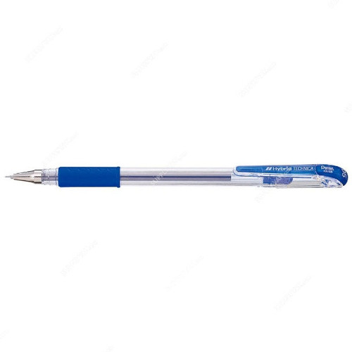 Pentel Hybrid Technica Gel Roller Pen, PE-KN105-C, 0.5MM Tip, Blue, 12 Pcs/Pack