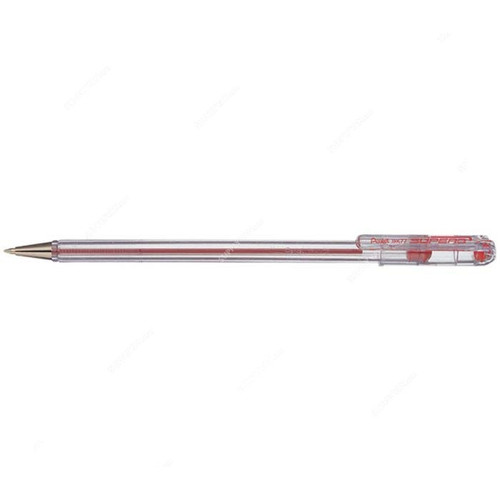 Pentel Superb Ball Point Pen, PE-BK77-B, 0.7MM Tip, Red, 12 Pcs/Pack