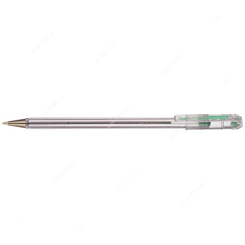 Pentel Superb Ball Point Pen, PE-BK77-D, 0.7MM Tip, Green, 12 Pcs/Pack