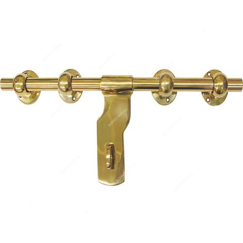 Robustline Plain Lac Door Aldrop, Brass, 12 Inch Length