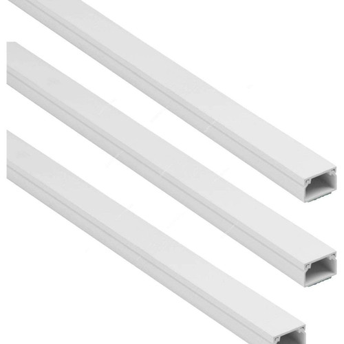 Robustline Self-Adhesive Cable Trunking, PVC, 900MM Length x 16MM Width x 16MM Height, 3 Pcs/Pack