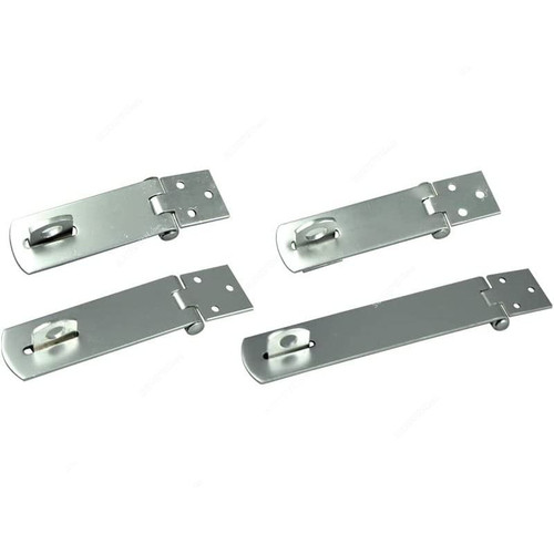 Robustline Locking Hasp and Staple, Aluminium, 5 Inch Length, 6 Pcs/Pack