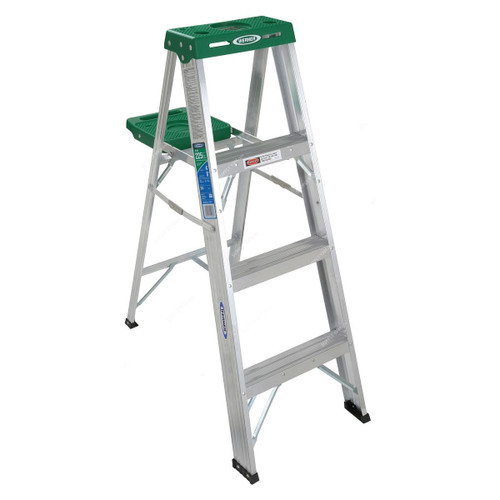 Werner Single Sided Step Ladder, 354, Aluminium, 4 Feet Height, 102 Kg Weight Capacity