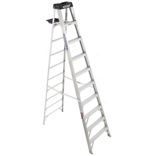Werner Single Sided Step Ladder, 310, Aluminium, 10 Feet Height, 136 Kg Weight Capacity