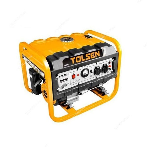 Tolsen Gasoline Generator, 79991, 3000W, 212CC, 16 Ltrs