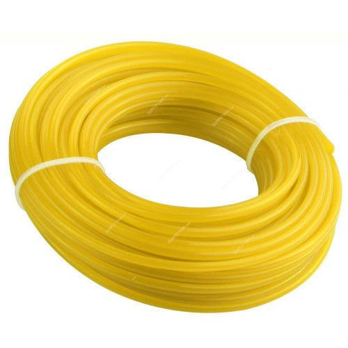 Tolsen Round Shape Trimmer Line, 77658, Nylon 6, 3MM Dia x 15 Mtrs Length, Yellow