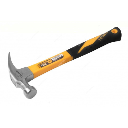 Tolsen Rip Hammer With Fiberglass Handle, 25156, GRIPro, Carbon Steel, 16 Oz