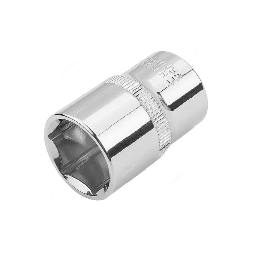 Tolsen Socket, 16537, Chrome Vanadium Steel, 6 Point, 1/2 Inch Drive Size, 5/16 Inch