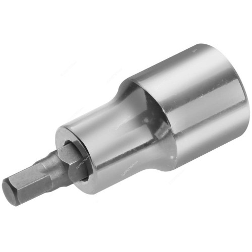 Tolsen Socket Bit, 15554, Chrome Vanadium Steel, 1/2 Inch Drive Size, 5/16 Inch