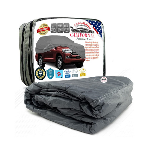 California Formula-T Car Body Cover With Hand Gloves For Nissan Rogue SUV 4X4, Cotton/PVC, Black